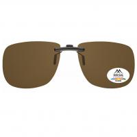 Clip non relevable solaire polarisee petit modele brun