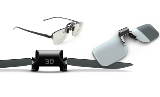 Clip pour lunettes de vue pour cinema 3D