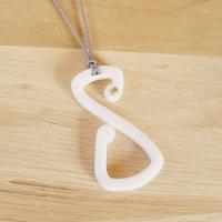 Cordon collier lunettes blanc