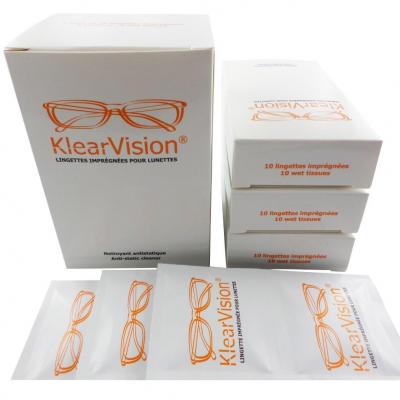 Lingettes nettoyantes pour lunettes  klearvision