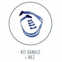 Lunette natation enfant v750 bleu kit sangle