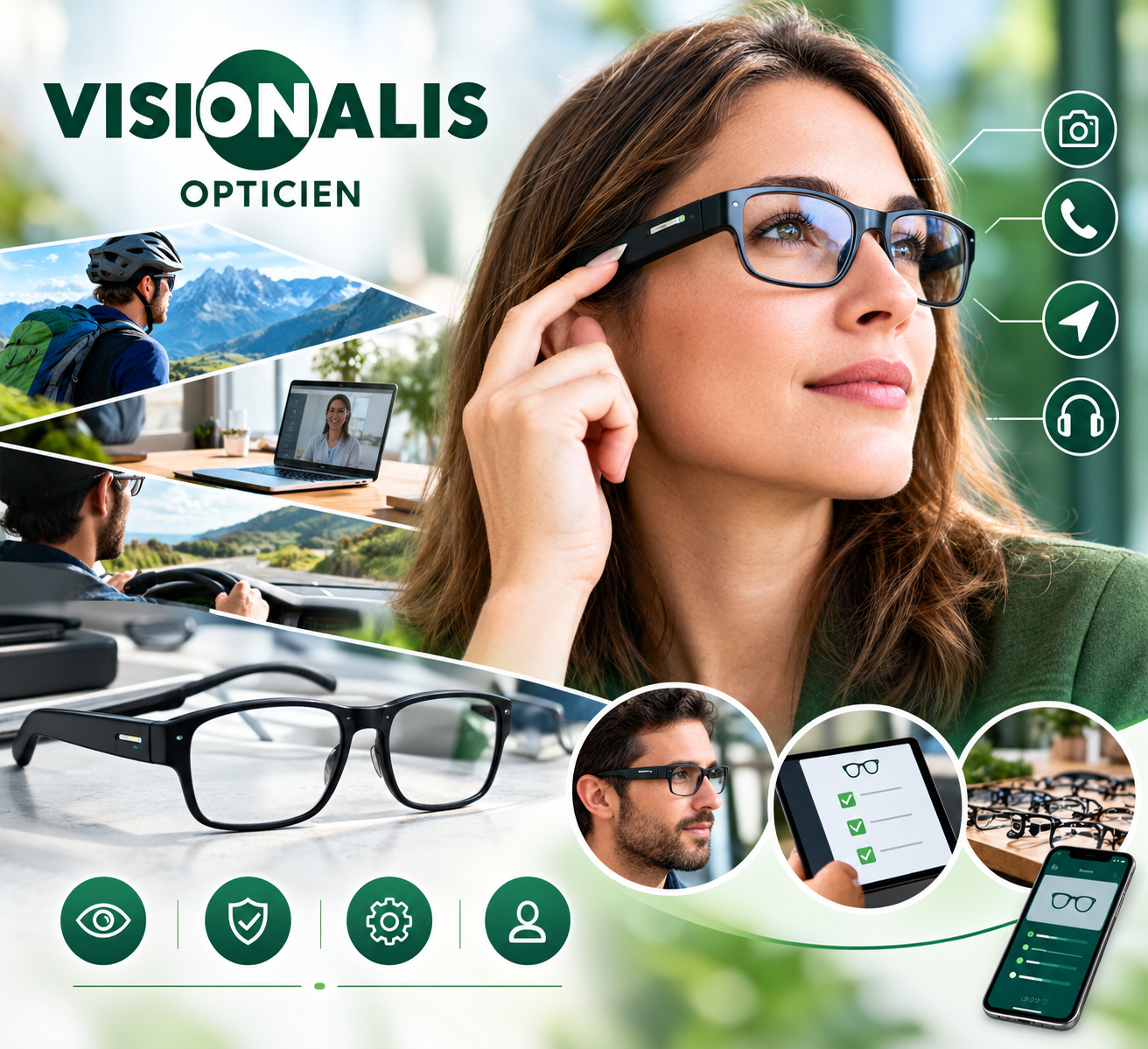 Lunettes connectees a la vue