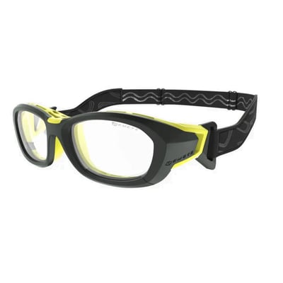 Lunettes de foot enfant avec verres correcteurs demetz smash vert fonce citron vert