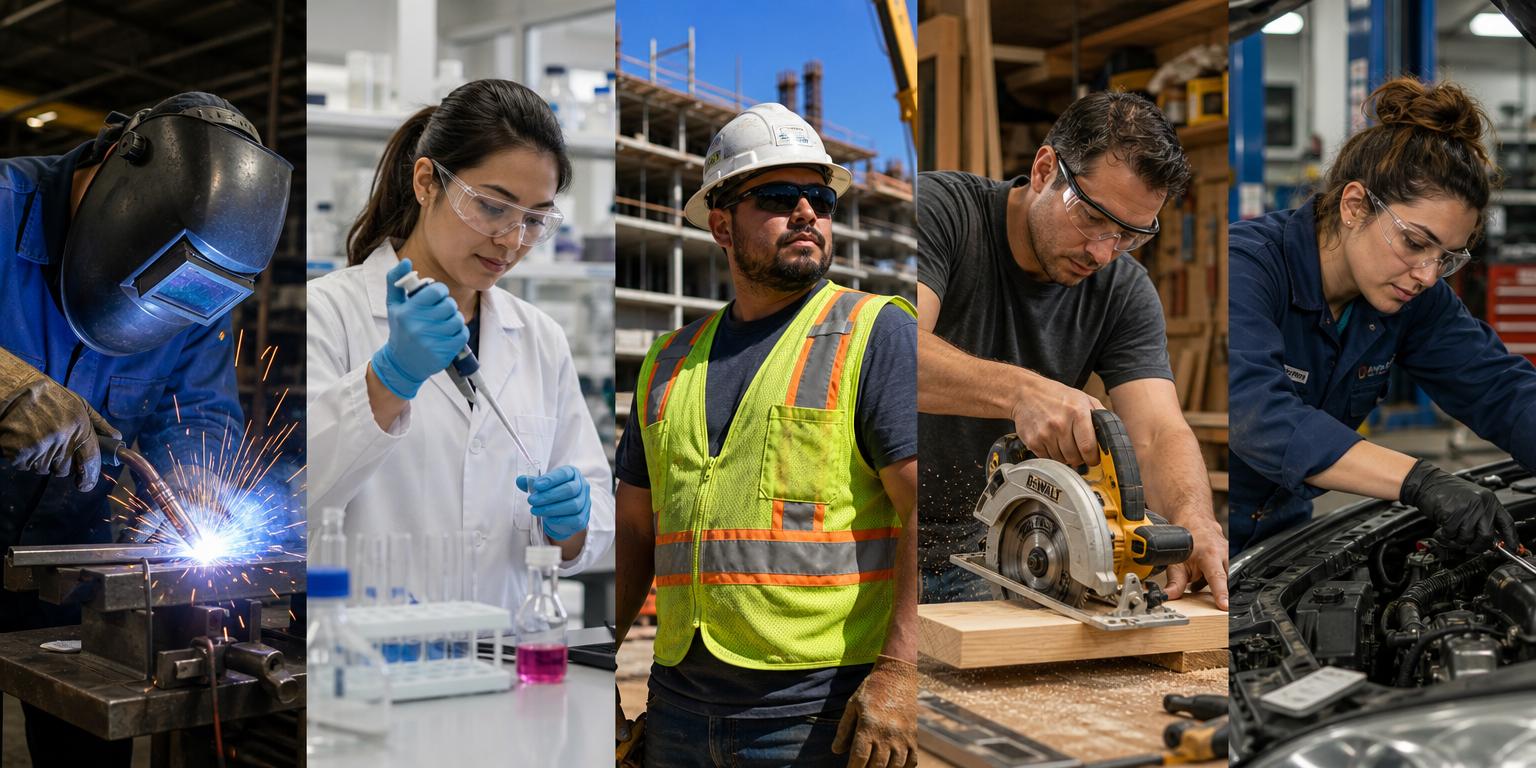 Lunettes de securite pour professionnels
