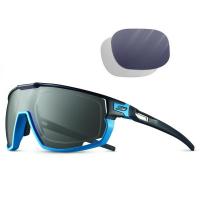 Lunettes de sport a la vue rush bleu julbo avec verres reactiv gris