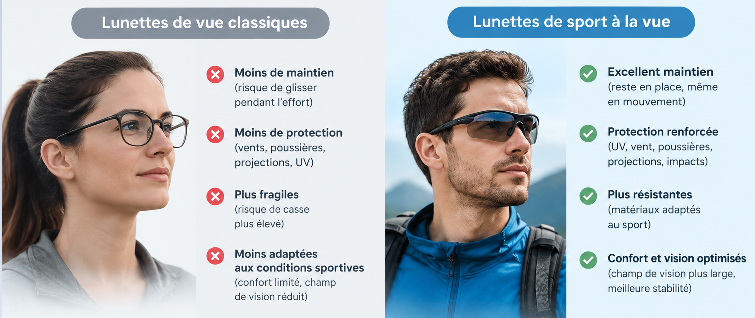 Lunettes de sport correctives