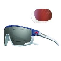 Lunettes de velo a la vue rush 2 bleu julbo avec verre reactiv rouge 1