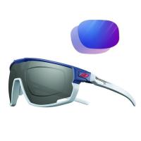 Lunettes de velo a la vue rush 2 bleu julbo avec verre reactiv vermillon