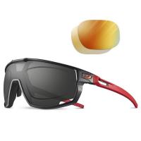 Lunettes pour running trail a la vue rush rouge julbo avec verres reactiv jaune