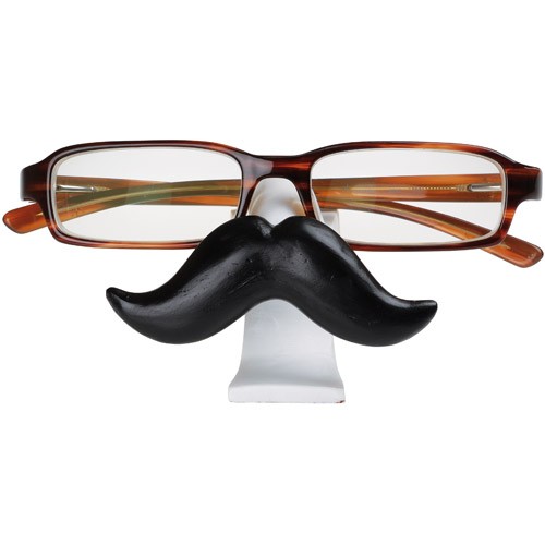 Support de lunettes en bois pour lunettes, moustache noire pour