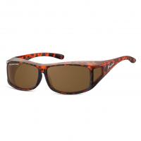 Sur lunettes solaire polarise ecaille brun grande taille