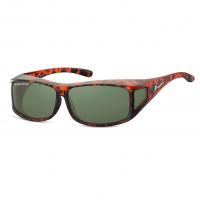 Sur lunettes solaire polarise ecaille vert grande taille
